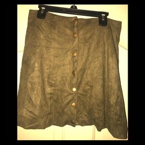 Altair’d State olive green suede skirt